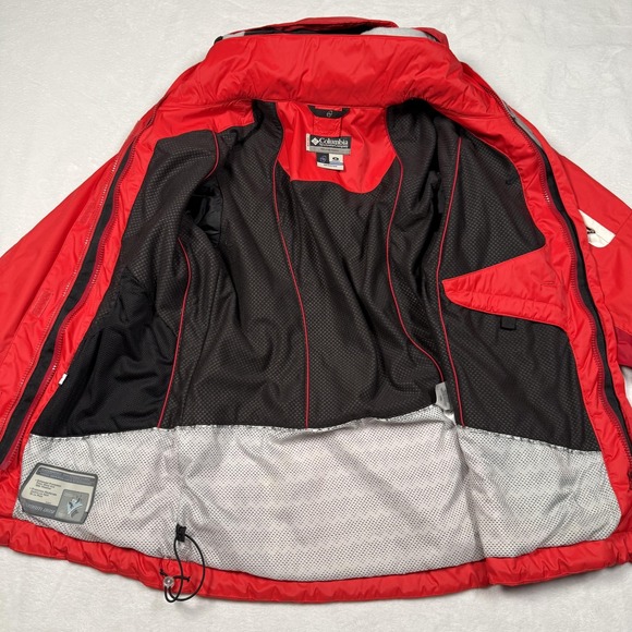 Columbia Jacket Womens Medium Red Interchange 3-in-1 Fleece Hooded Storm Dry Ski - Picture 12 of 16